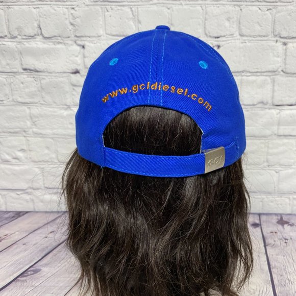 Bosch Hat Cap Strap Back Blue GCL Diesel Performance Embroidered Checkered Flag - Picture 3 of 9